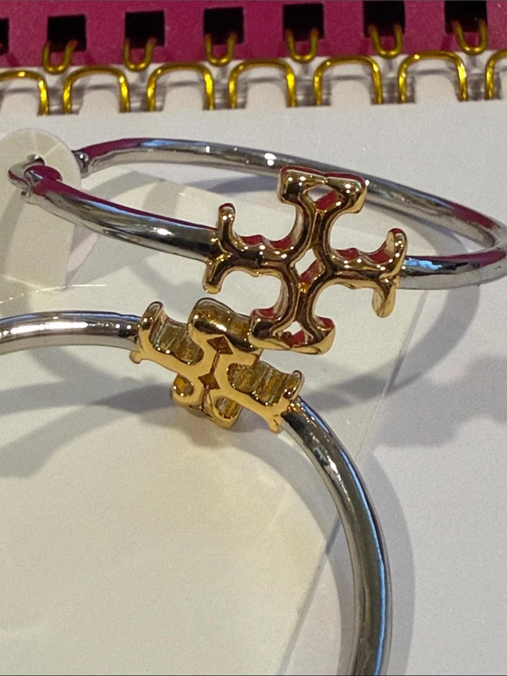 Tory Burch polished silver